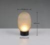 Lampa stołowa nocna LED designerska nowoczesna dekoracyjna na komodę szklany klosz ściemnialna owalna FACETTE 564210115 Trio